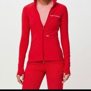 Figs red contour jacket